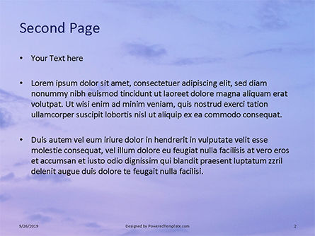 Leuchtturmschattenbild gegen purpurroten himmel PowerPoint Vorlage, Folie 2, 16037, Natur & Umwelt — PoweredTemplate.com
