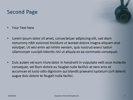 Modello PowerPoint - Primo piano del carrello di atterraggio, Slide 2, 16038, Macchine e Trasporti — PoweredTemplate.com