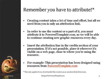 Modèle PowerPoint gratuit de halloween citrouille sculptée dans l'obscurité, Diapositive 3, 16046, Fêtes / Grandes occasions — PoweredTemplate.com