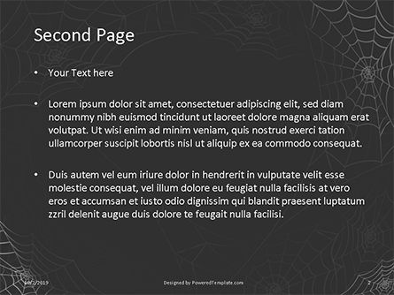 Cobweb hintergrund PowerPoint Vorlage, Folie 2, 16052, Abstrakt/Texturen — PoweredTemplate.com