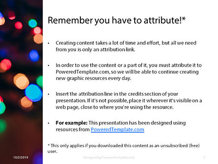 Modèle PowerPoint gratuit de les lumières des fêtes, Diapositive 3, 16056, Abstrait / Textures — PoweredTemplate.com