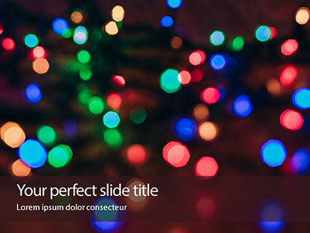 Strands of Holiday Lights Presentation, Free PowerPoint Template, 16056, Abstract/Textures — PoweredTemplate.com