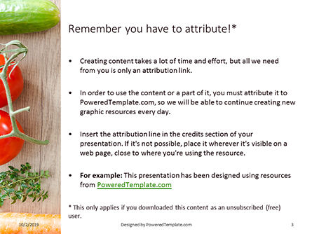 Plantilla de PowerPoint - marco de vegetales orgánicos, Diapositiva 3, 16057, Food & Beverage — PoweredTemplate.com