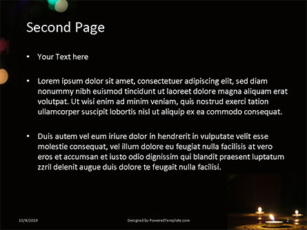 Kerzen angezündet anlässlich des diwali-festivals Kostenlose PowerPoint Vorlage, Folie 2, 16059, Ferien/besondere Anlässe — PoweredTemplate.com