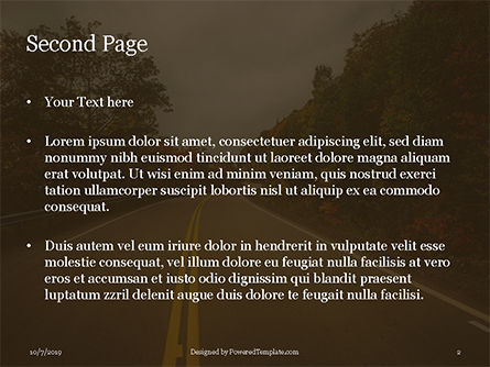 Modèle PowerPoint gratuit de spectaculaire road trip en automne, Diapositive 2, 16062, Nature / Environnement — PoweredTemplate.com
