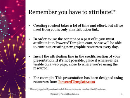 Modèle PowerPoint de diya traditionnelle sur fond de feux d'artifice diwali, Diapositive 3, 16063, Fêtes / Grandes occasions — PoweredTemplate.com