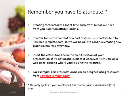 Plantilla de PowerPoint gratis - una persona que se lava las manos, Diapositiva 3, 16073, Médico — PoweredTemplate.com