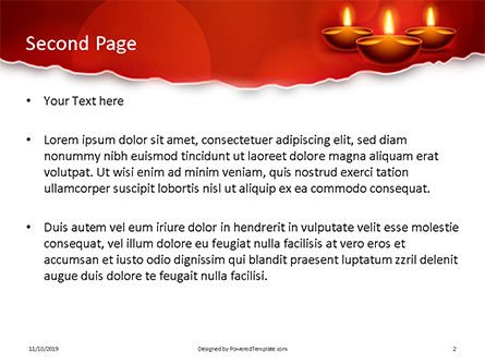 Modello PowerPoint - Elegante felice diwali sfondo, Slide 2, 16086, Vacanze/Occasioni Speciali — PoweredTemplate.com
