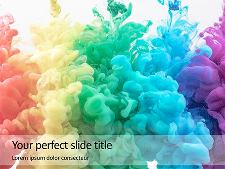 Colorful Ink Abstraction Presentation, Free PowerPoint Template, 16089, Abstract/Textures — PoweredTemplate.com