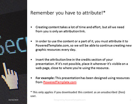 Templat PowerPoint Gratis Kata Keamanan Pada Monitor Closeup, Slide 3, 16092, Teknologi dan Ilmu Pengetahuan — PoweredTemplate.com