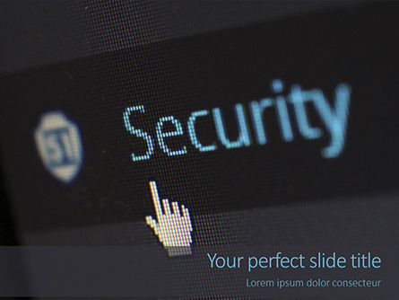 Security Word on Monitor Closeup Presentation, Free PowerPoint Template, 16092, Technology and Science — PoweredTemplate.com