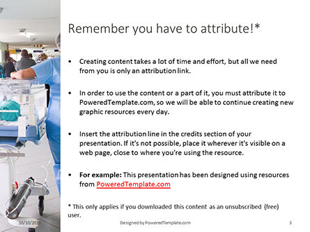 Plantilla de PowerPoint gratis - poco transporte de pacientes en el pasillo de un hospital, Diapositiva 3, 16095, Médico — PoweredTemplate.com