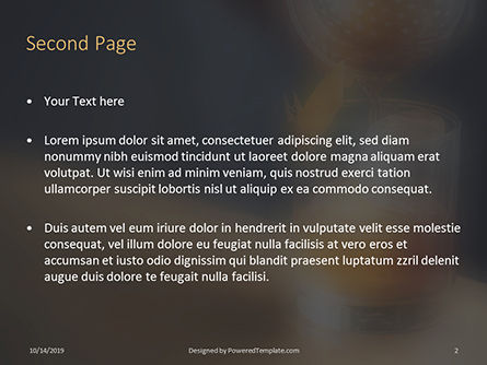 Whisky Cocktail PowerPoint Template, Dia 2, 16099, Food & Beverage — PoweredTemplate.com