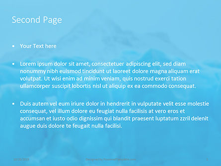 파워포인트 템플릿 - 거대한 얼음 덩어리, 슬라이드 2, 16102, 자연 및 환경 — PoweredTemplate.com