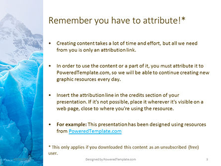 Modelo do PowerPoint - enormes blocos de gelo, Deslizar 3, 16102, Natureza e Ambiente — PoweredTemplate.com