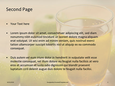 Templat PowerPoint Jus Apel Hijau Organik Segar, Slide 2, 16106, Food & Beverage — PoweredTemplate.com