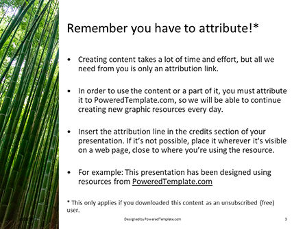 Grüne bambusbäume PowerPoint Vorlage, Folie 3, 16107, Natur & Umwelt — PoweredTemplate.com
