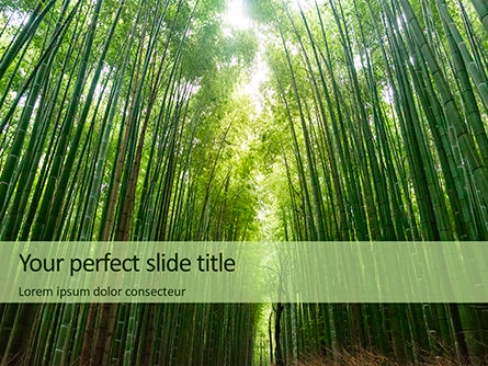 Green Bamboo Trees Presentation, PowerPoint Template, 16107, Nature & Environment — PoweredTemplate.com