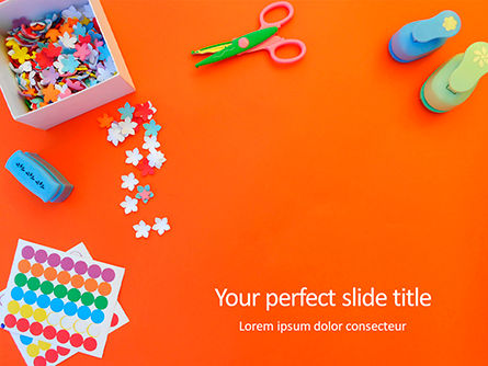Crafts with Colored Paper Presentation, PowerPoint Template, 16110, Education & Training — PoweredTemplate.com