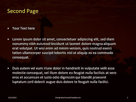 Wilde Zonsondergang Gratis Powerpoint Template, Dia 2, 16116, Natuur & Milieu — PoweredTemplate.com