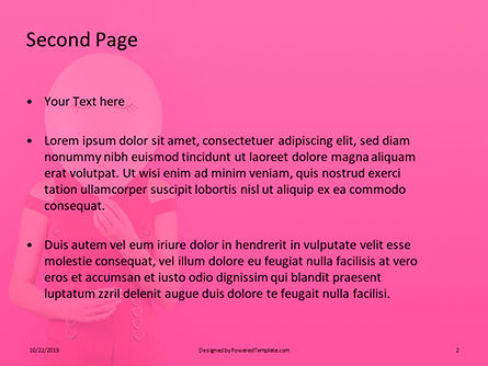 Plantilla de PowerPoint gratis - mujer con globo rosa en lugar de su cara, Diapositiva 2, 16117, Vacaciones/ Ocasiones especiales — PoweredTemplate.com