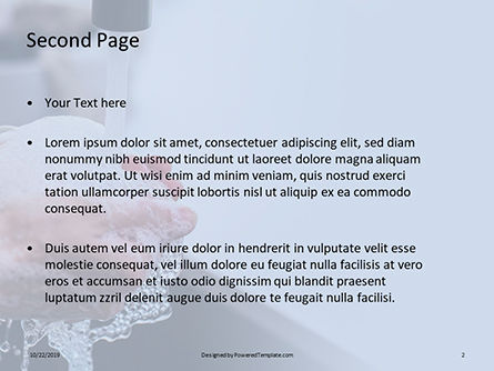 Een Vrouw Wast Handen Met Zeep PowerPoint Template, Dia 2, 16120, Medisch — PoweredTemplate.com