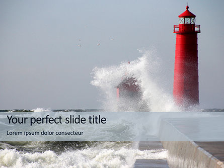 Grand Haven Lighthouse Presentation, Free PowerPoint Template, 16125, Cars and Transportation — PoweredTemplate.com