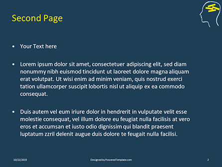 Modello PowerPoint - Profilo della testa umana sulla lavagna, Slide 2, 16126, Medico — PoweredTemplate.com