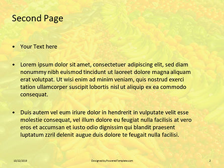 Colorful Fruits And Vegetables Gratis Powerpoint Template, Dia 2, 16128, Food & Beverage — PoweredTemplate.com
