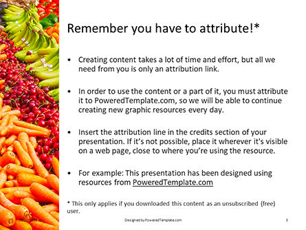 Modello PowerPoint Gratis - Colorful fruits and vegetables, Slide 3, 16128, Food & Beverage — PoweredTemplate.com