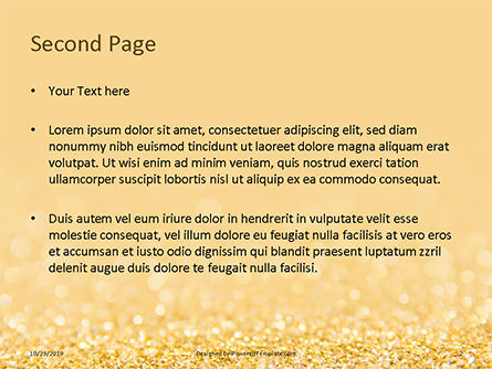 Golden festive christmas background PowerPoint Vorlage, Folie 2, 16138, Abstrakt/Texturen — PoweredTemplate.com