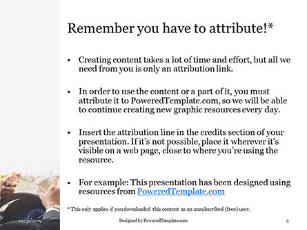 Modèle PowerPoint de man drinking coffee and eating sandwich while driving a car, Diapositive 3, 16141, Mensen — PoweredTemplate.com