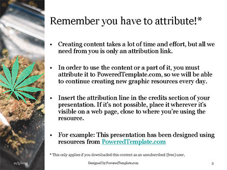 Modèle PowerPoint de cannabis on plastic bag, Diapositive 3, 16148, Médical — PoweredTemplate.com