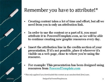 Cotton Tampons on Green Background Presentation, Slide 3, 16150, Medical — PoweredTemplate.com