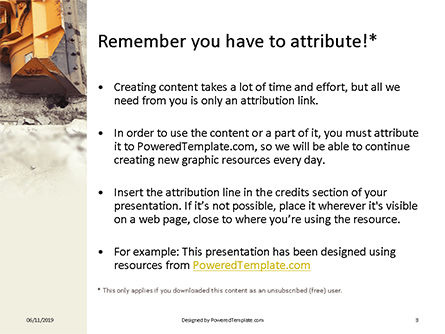 Plantilla de PowerPoint gratis - top view of excavator, Diapositiva 3, 16151, Construcción — PoweredTemplate.com