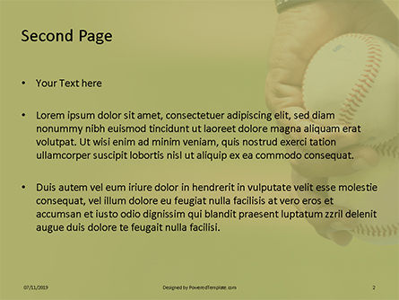Templat PowerPoint Man Holding Two Baseballs, Slide 2, 16156, Olahraga — PoweredTemplate.com