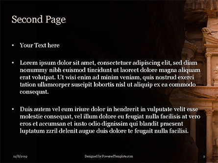 Templat PowerPoint Gratis Entrance Of City Of Petra, Slide 2, 16159, Art & Entertainment — PoweredTemplate.com