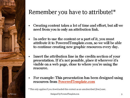Templat PowerPoint Gratis Entrance Of City Of Petra, Slide 3, 16159, Art & Entertainment — PoweredTemplate.com