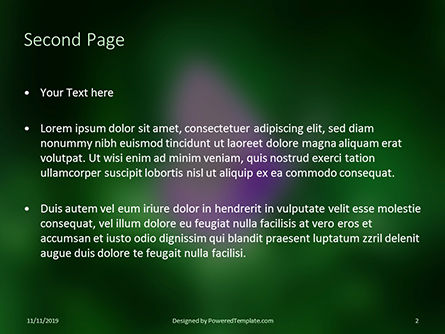 Templat PowerPoint Purple Butterfly On Green Plant, Slide 2, 16164, Alam & Lingkungan — PoweredTemplate.com