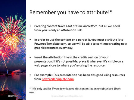 Fireworks in a harbor PowerPoint Vorlage, Folie 3, 16166, Ferien/besondere Anlässe — PoweredTemplate.com