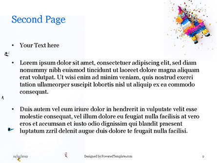 multicolored horse pinata - PowerPointテンプレート, スライド 2, 16168, 休日／特別行事 — PoweredTemplate.com