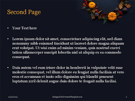 Modello PowerPoint - Thanksgiving day decorations, Slide 2, 16169, Vacanze/Occasioni Speciali — PoweredTemplate.com