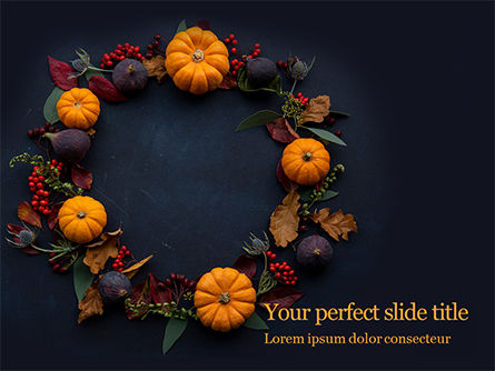 Thanksgiving Day Decorations Presentation, PowerPoint Template, 16169, Holiday/Special Occasion — PoweredTemplate.com