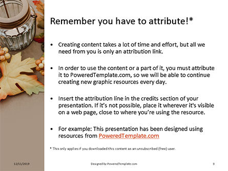 Modello PowerPoint - Autumn and thanksgiving concept, Slide 3, 16170, Vacanze/Occasioni Speciali — PoweredTemplate.com