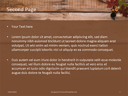 무료 파워포인트 템플릿 - autumn pumpkin decoration, 슬라이드 2, 16178, Art & Entertainment — PoweredTemplate.com