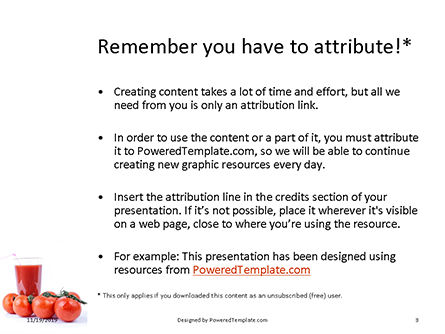 Templat PowerPoint Tasty Tomato Juice And Tomatoes, Slide 3, 16188, Food & Beverage — PoweredTemplate.com