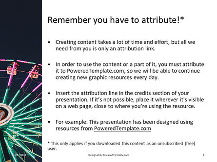 Ferris Wheel at Night Presentation, Slide 3, 16195, Art & Entertainment — PoweredTemplate.com