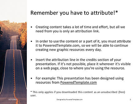 Modèle PowerPoint de road between trees, Diapositive 3, 16197, Construction — PoweredTemplate.com