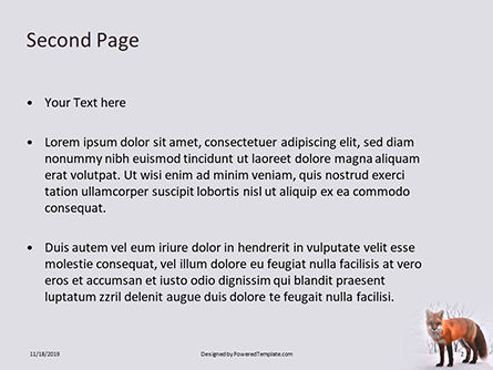 Templat PowerPoint Gratis Red Fox In Winter, Slide 2, 16201, Umum — PoweredTemplate.com