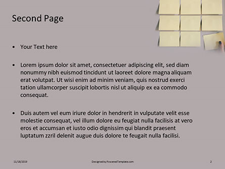 Nine Yellow Sticker Notes Presentation, Slide 2, 16203, Business Concepts — PoweredTemplate.com